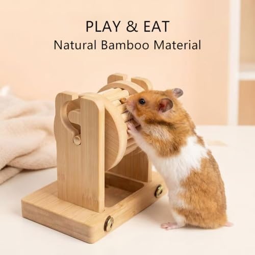 Enrichment Toy, Hamster Foraging Wheel Treat Dispenser for Small Rodents