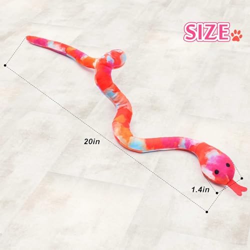 CiyvoLyeen Plush Snake Catnip Toys for Indoor Cats 3 Pack