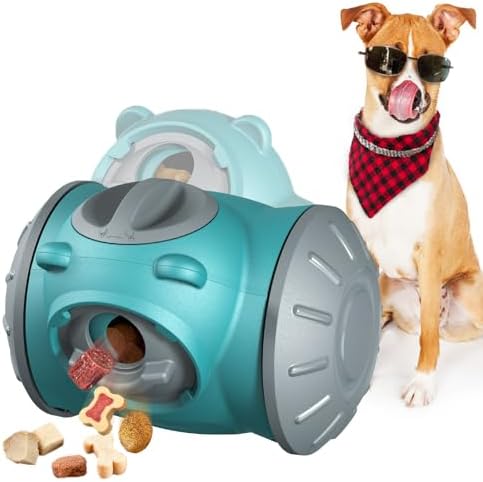 Interactive Dog Toys - Dog Puzzle Toys, Adjustable Food Dispenser, Treat Dispensing Dog Toy for Indoor Dogs, Puzzle Feeder with Slow Feeding, for Small, Medium, or Large Breeds Pet Gift (Green)