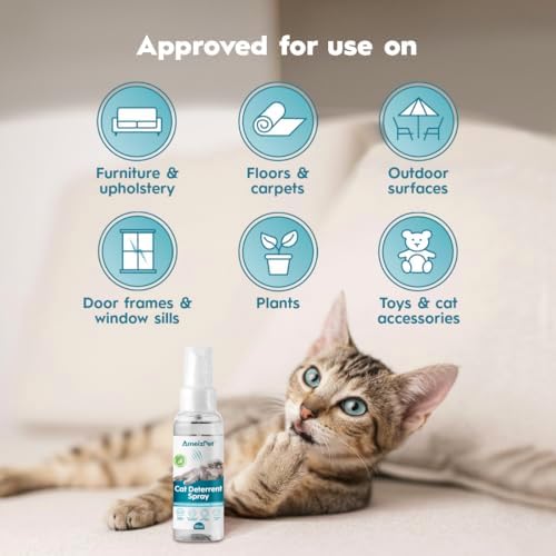 AmeizPet Cat Scratching Deterrent Spray, 1.69 fl oz (50 ml)