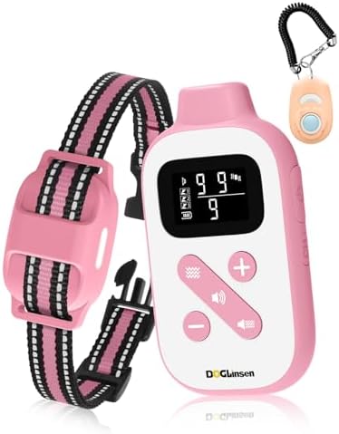 No Shock Dog Training Collar - No Prongs (Pink)