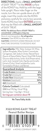 KONG Classic Toy and Easy Treat Peanut Butter Spray, 14 oz, Small Dogs