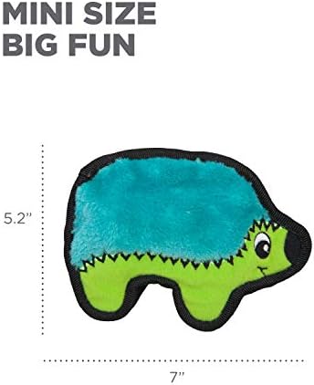 Outward Hound Invincibles Mini Plush Dog Toy 3-Pack, Hedgehog-Penguin-Fox, XS