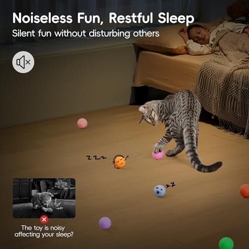Potaroma 12 Pcs Quiet Play Felt Cat Ball Toys with Catnip Inside