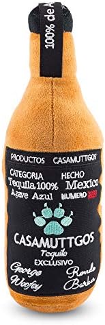 Haute Diggity Dog Casamuttgos Tequila Plush Dog Toy, Drink Parody Chew Toys