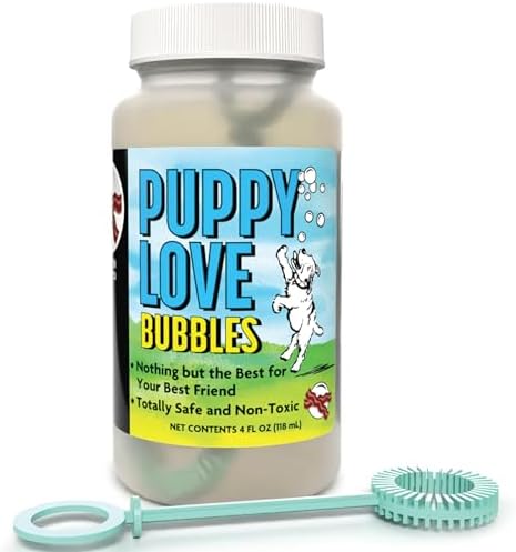 Puppy Love Bubbles, Bacon Scented Bubbles 4oz. Bottle-2 Pack in Bacon Flavor for Dogs