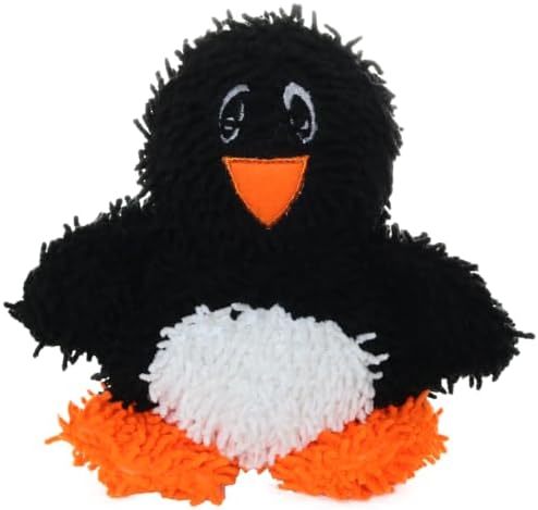 MIGHTY Tuffy Microfiber Medium Penguin Ultra Durable Plush Dog Toy