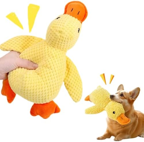 TRAVEYO Calming Duck Dog Toy for Large Dogs, 18 Inch Large Size, 2026 New Plush Dog Toy, Premium Soft Stuffing with Quacking Sound（L）