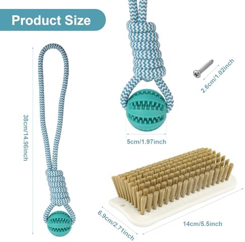 4Pcs Pig Enrichment Toy, Self-Grooming Scratch Brush and Treat Dispenser Ball Toys for Pigs