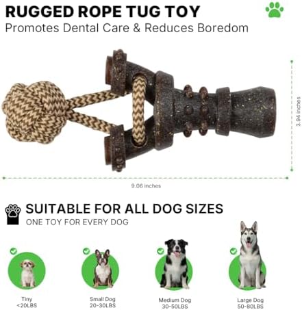Interactive Dog Toys, Slingshot Tug of War Dog Toy, Tough Dog Rope Toys