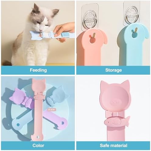 CoguZed 3 Pack Cat Treat Strip Feeder – Squeeze-Activated Multi-Function Tool for Churu, Wet Food & Lickable Treats Durable Plastic for Cats with Dental Issues
