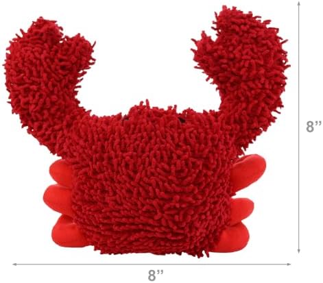 MIGHTY Tuffy Microfiber Medium Ball Crab Dog Toy