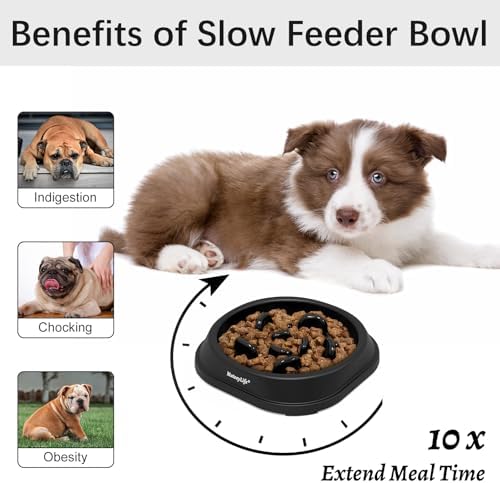 MateeyLife 2-Pack Slow Feeder Dog Bowls, 1 Cup, Dog Puzzle Feeder Bowl