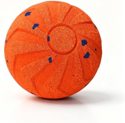 Interactive Pet Toy Ball - Bouncy, Flexible & Durable, Self-Rolling for Indoor Play, IPX7 Waterproof, Active Rolling Ball for Medium Dogs (Orange)