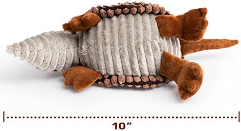 Hollypet Armadillo Squeaky Puppy Dog Toys for Small Medium Dogs, 8"
