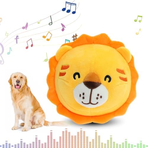 Dog Toys for Small Large Dogs,Puppy Toys to Keep Them Busy,Moving Interactive Squeaky Dog Toy,Active Moving Pet Plush Toy,Small Dog Toys (Lion)