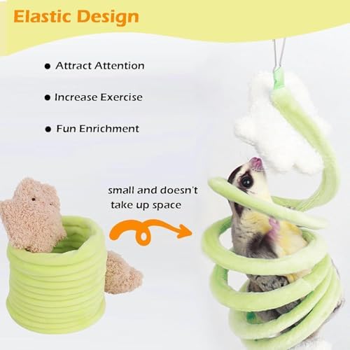 1pc Elastic Sugar Glider Climb Rope, Hanging Cage Toys(Random Color)