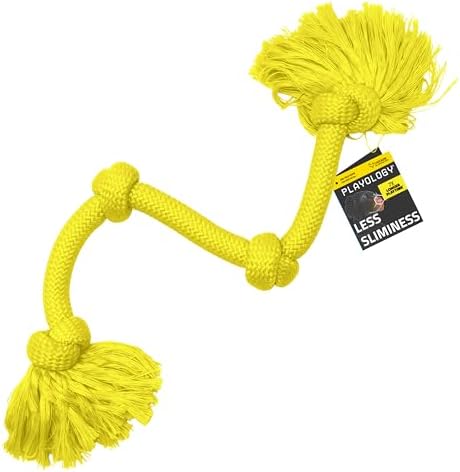 Playology Tug Rope Dog Toys for Large Breed Dogs - Mega Size, Chicken Scent