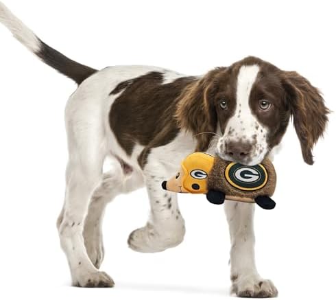 NFL Green Bay Packers Plush Hedgehog Toy for Dogs & Cats, Cool Soft Pet Toy for Fun and Interactive Play, Dog Chew Toy with Squeaker, Licensed Hot Pet Toy
