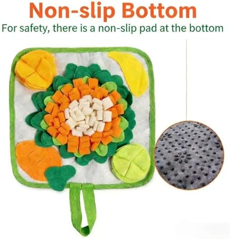 Rabbit Foraging Mat Snuffle Mat for Small Animals Rabbit Toy 11.81"x11.81" Rabbits Snuffle Mat Pets Interactive Feeding Matt Treat Dispenser for Bunny Guinea Pigs Ferrets Chinchillas (#A)