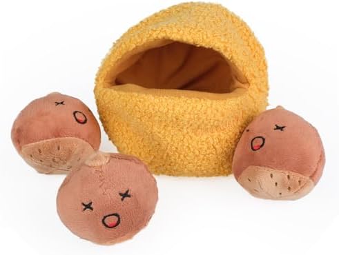CHEWFFON Interactive Dog Toy, 4 Piece Set Hide-and-Seek to Keep Them Busy