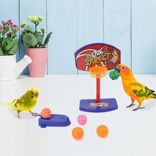 Hypeety Bird Intelligent Mini Basketball Rack Training Toy for Parakeets