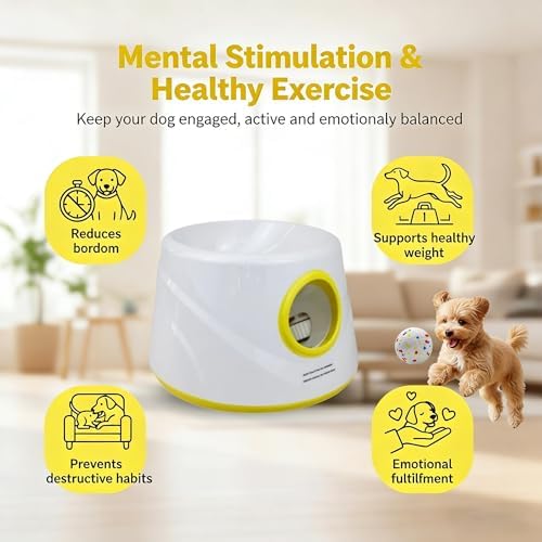 Automatic Dog Ball Launcher, Interactive Fetch Machine for Small Medium Dog
