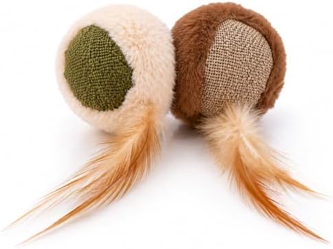 Pet Natural Bionic Cat Toy, Plush Mouse with Feather Tail, Interactive Health Durable Bonding Toy