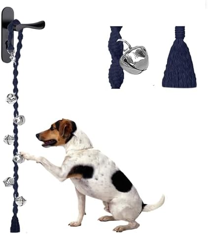 Dog Bells to Go Outside, Potty Training Bell, Handmade, Adjustable | Handmade with Premium Yarn, Twisted Style, Clear Jingle, Dog Potty Bell, Dog Door Bell.