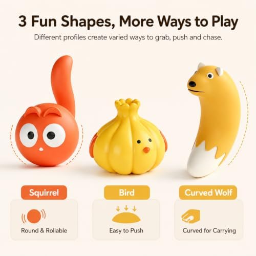 3 Pack Squeaky Latex Ferret Toys for Interactive Enrichment