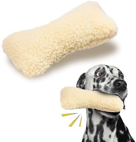 SPOT 9in Vermont Style Fleece Bone Dog Toy – Soft Comfort Plushie for Medium Dogs & Puppies – Built-in Squeaker – No Plastic Parts – Safe for Light Chewers – Cuddly & Calming Pet Toy