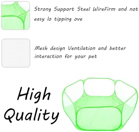 Small Animals Playpen, Portable Pop-up Open Interactive Pet Tent, Indoor Outdoor Fence for Rabbits, Guinea Pig, Hamster, Chinchillas, Kittens, Puppies