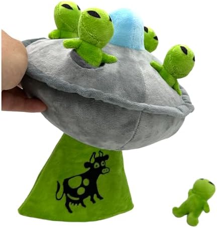 UFO and Aliens Dog Toy Funny Flying Saucer Stuffed Chew Toy