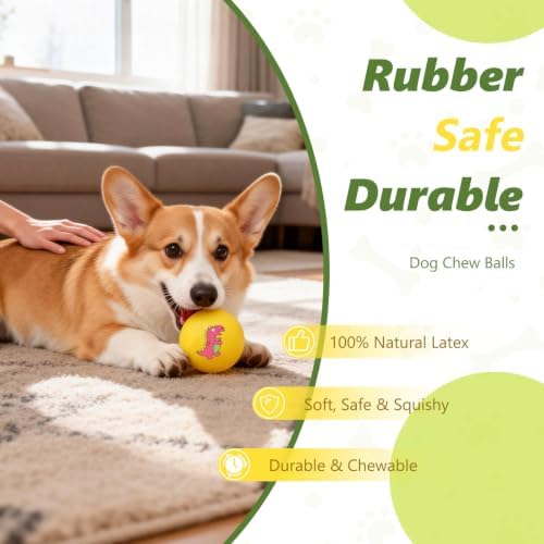 Small Squeaky Balls, [8 Pack] Soft Latex Squeaky Dog Ball Toys, Funny Dinosaur Interactive Dog Balls, Puppy Teething Chew Toys for Mini & Small Dogs (2.4"-Set C)