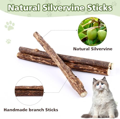 WOUSEDO 27 Pack Catnip Chew Toys for Cats, Cotton Sisal Rope Toys