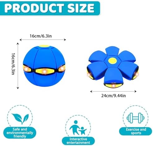 Magic Ball, Magic Flying Saucer, Parent-Child Interactive, Dual-Mode Switching, with 6 Lights