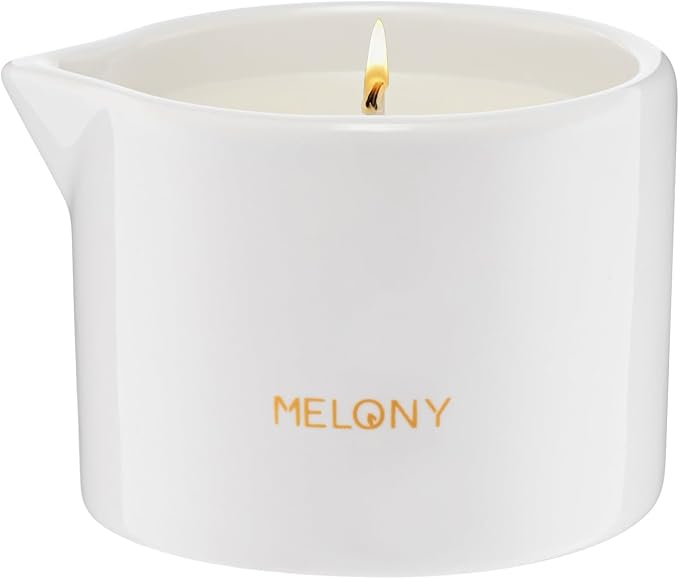 MELONY Massage Candle | Gentle Softening for Nourished, Hydrated, Balanced Skin (Coconut 130 g / 4.59 oz)