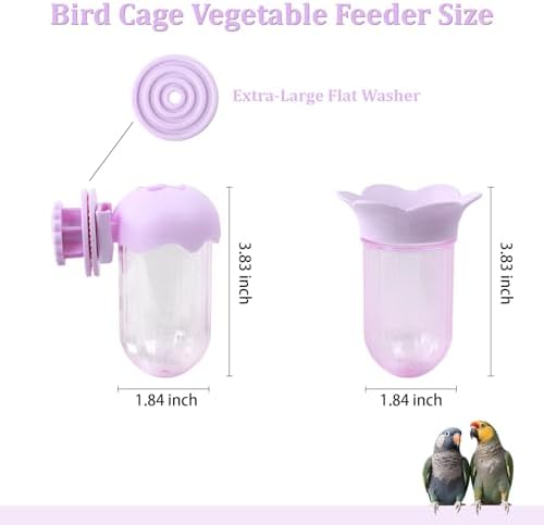 2 PCS Bird Food with Water Storage Design, Hanging Birds Feeder (Purple)