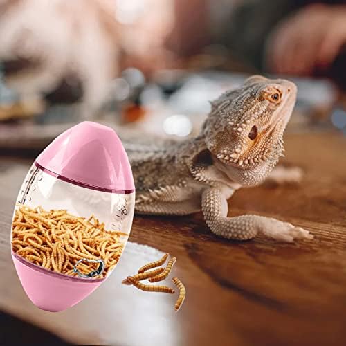ALI2 Lizard & Gecko Enrichment Toys - Interactive Rugby Shape Toys for Bearded Dragon, Lizard & Small Animals