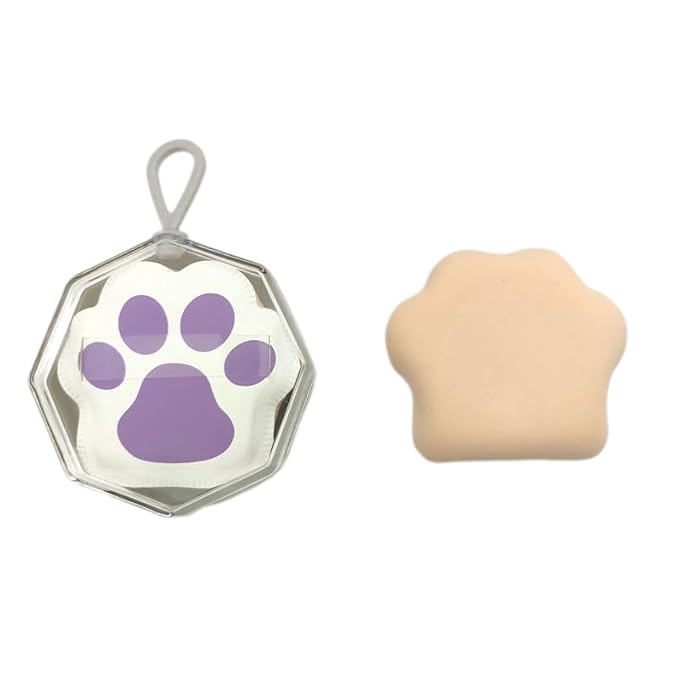 Cat's Paw Air Cushion Makeup Puffs, 3PCS Powder Puff Makeup Cushion Puff Foundation Sponge Blender Sponge for Liquid, Cream, and Powder with Storage Box
