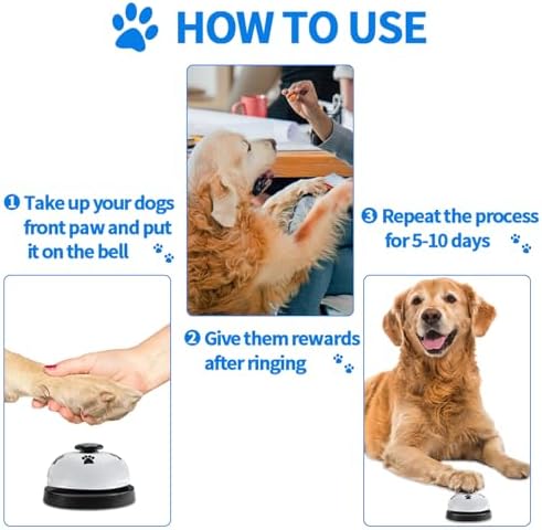 2 Pack Dog Doorbells, Pet Training Bells for Outside Potty Training and Communication, Bell for Dog Cat Puppy Interactive Toys