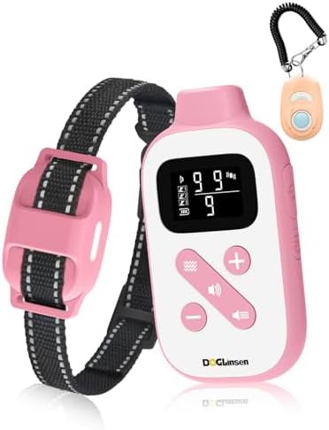 No Shock Dog Training Collar, Vibrating Dog Collar with Remote 2800Ft, Vibration Collar for Small Medium Large Dogs - No Prongs (Black)