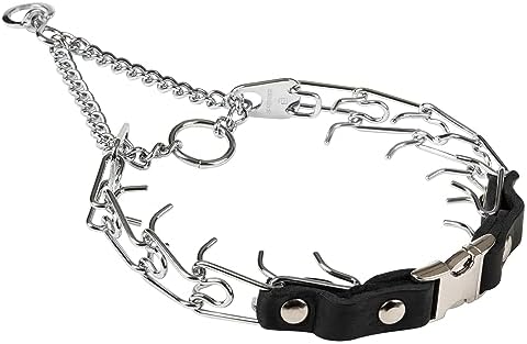 Herm Sprenger 2.25mm Prong Collar for Dogs Training – Quick Release Buckle & Swivel Ring for Easy Use – Made of Durable Chrome Plated Stainless Steel in Germany– (14-19" Neck)