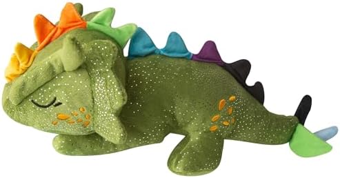 SNUG AROOZ Drowsy the Green Dragon - Plush Dog Toy, Squeaks & Crinkles, Pet Multi-Sensory Play, Recycled Material, 4x12 Soft-Cuddly Magical Companion