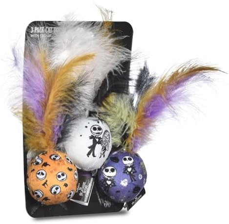 Disney for Pets Nightmare Before Christmas Jingle Balls Cat Toy, 3 Pk