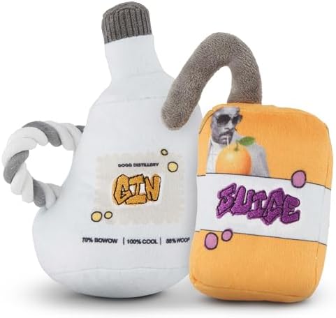 Snoop Doggie Dogs Plush Squeaky Dog Toy– Soft Interactive Chew Toy for