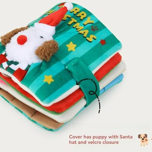 Dog Snuffle Sound Book Crinkle Hide Treat Puzzle (Xmas)