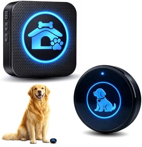 Dog Door Bell (2026 Self-Illuminating Enhanced Touch) for Potty Training, Wireless Dog Doorbells to Go Outside, 1000 Feet Long Range, IP65 Waterproof, 60 Melodies & Adjustable Volume (1 Button)