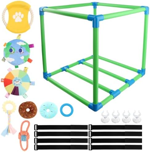 Puppy Play Gym with 8 Hanging Interactive Toys & 4 Suction Cups