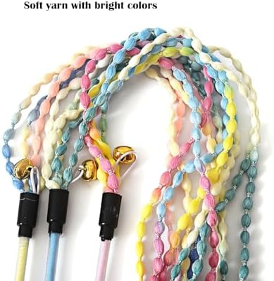 Cat Wands for Indoor, 3 PCS Vibrant Teasing Stick with Bell Interactive Cat Toys Cute Kitten Wand Safe Kitty Toy